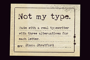 Typewriter Typeface Not My Type