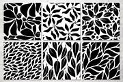Black And White Floral Patterns, a Pattern Graphic by pineart (Thumbnail 3 of 7)