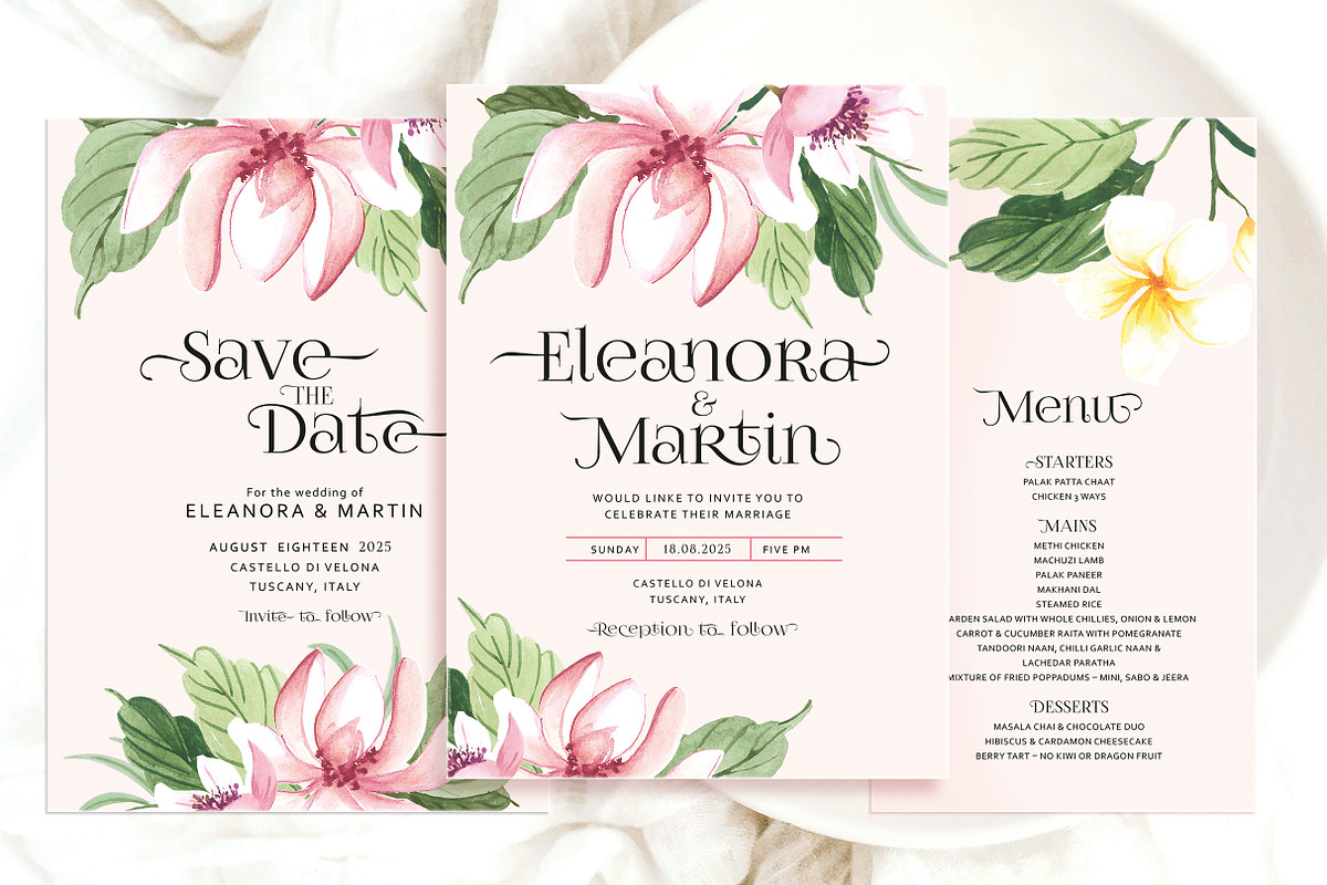 Floral wedding suite, a Decorative Illustration by Artberriez (Photo 1 of 6)