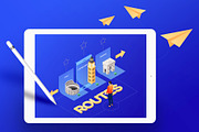 Isometric Travel Illustrations, an iPhone Mockup by Boyko Pictures (Thumbnail 5 of 10)