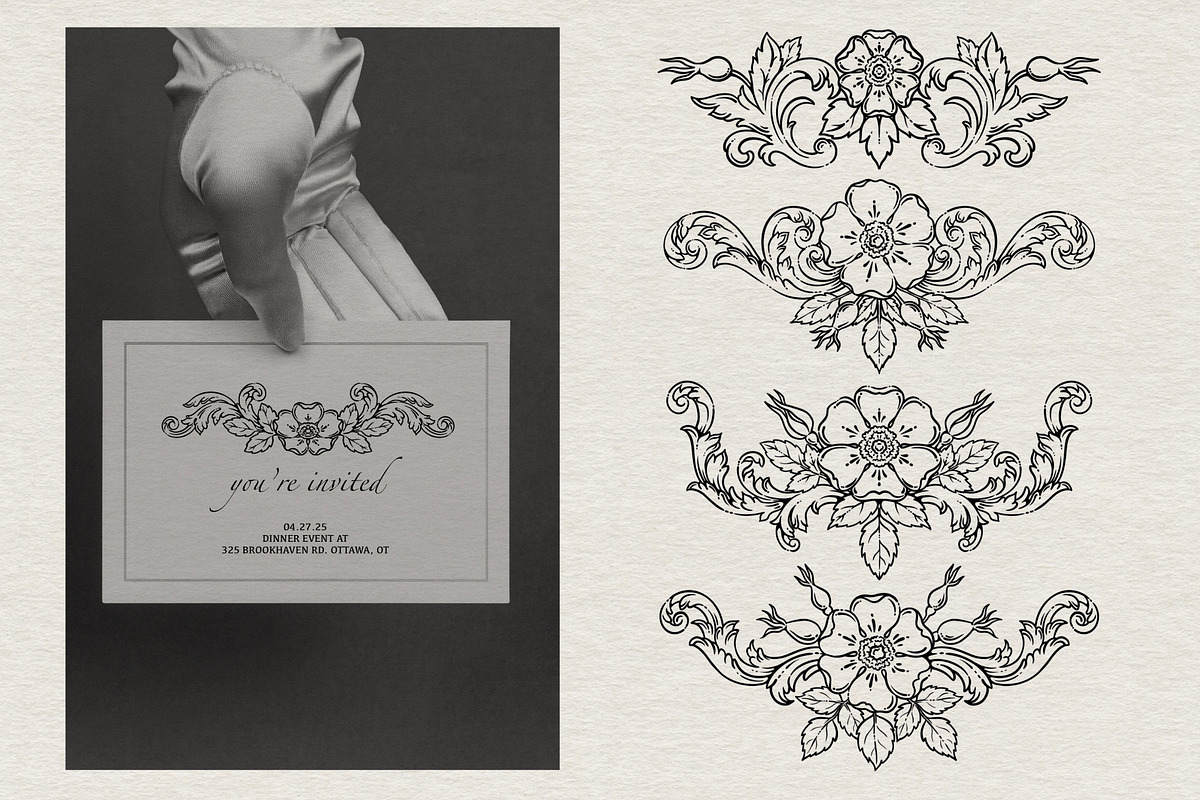 WILD ROSE lineart collection, a Decorative Illustration by heyXeni (Photo 5 of 7)