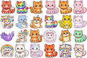 Cute Cat Clipart, an Animal Illustration by Forhadx5 (Thumbnail 3 of 8)