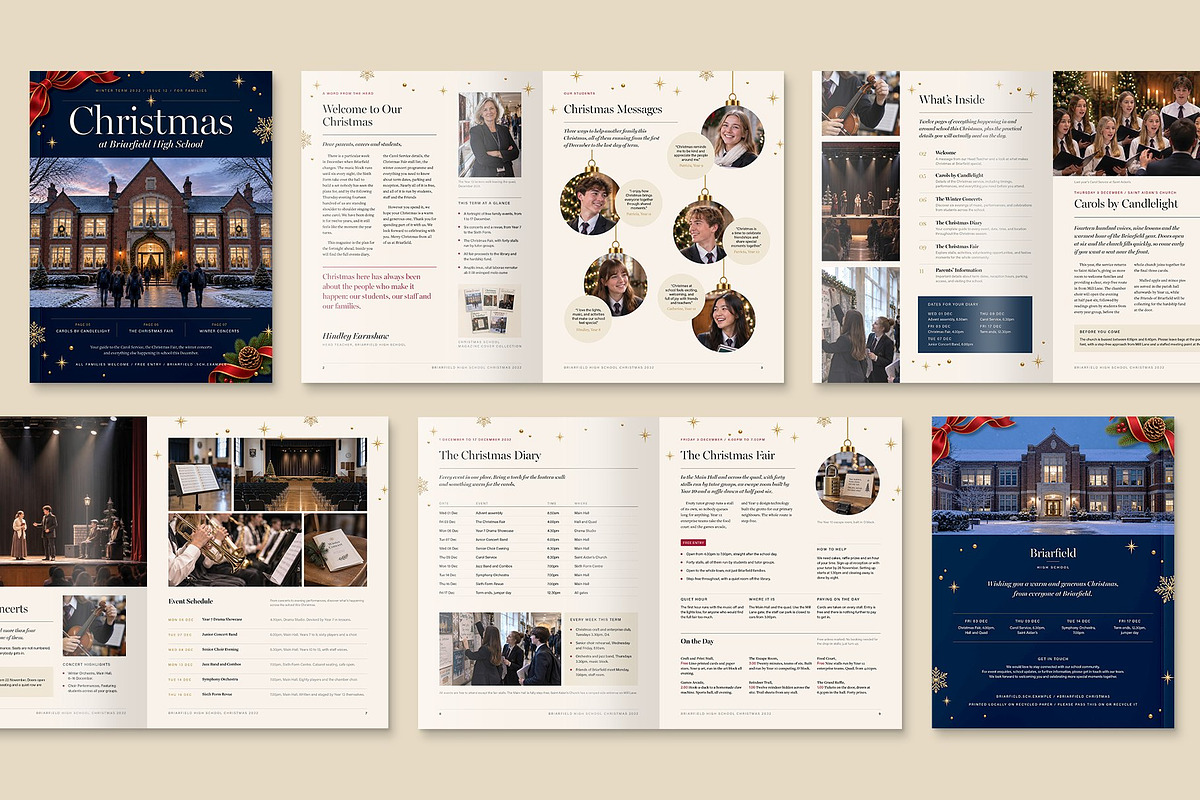 School Christmas Magazine Template, a Brochure Template by BrandPacks (Photo 2 of 5)