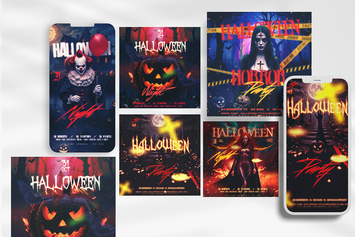 5 Halloween Instagram Banners PSD, a Social Media Template by Ronita Shkodra (Photo 3 of 3)