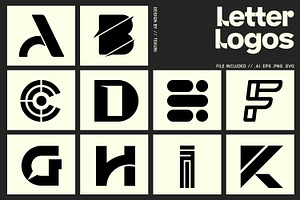 Letter Logo Template Vol 3, a Solid Icon by Tekuni