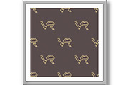 Seamless Vector Pattern. VR Logos, a Pattern Graphic by FineArtStudio (Thumbnail 2 of 3)