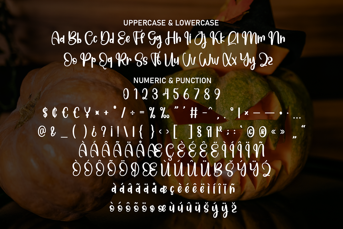 Pumpkin Halloween | Script Font, a Script Font by Scratchones (Photo 7 of 8)