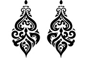 Elegant Earrings SVG Collection, an Object Graphic by Designer_Momina (Thumbnail 2 of 13)