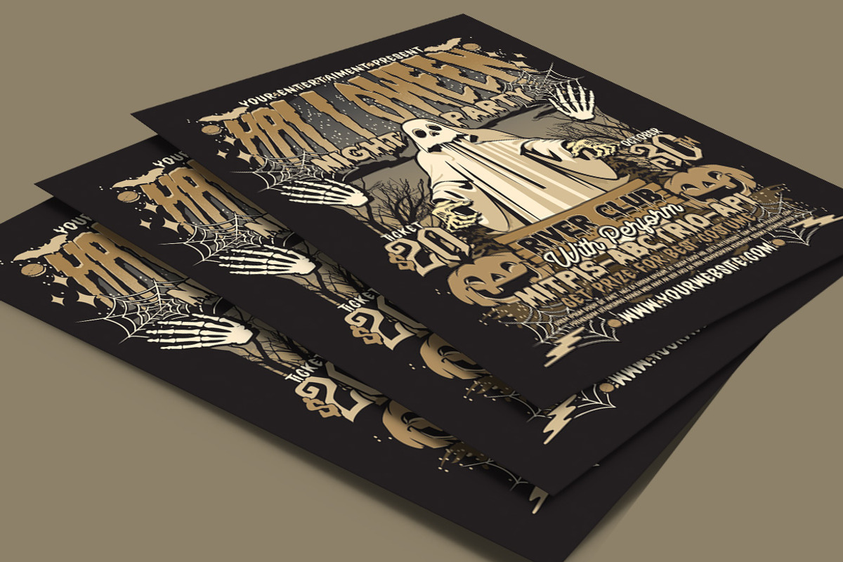 Halloween Night Party Flyer, a Flyer Template by Muhamad Iqbal hidayat (Photo 3 of 4)