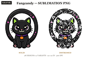 Cute Halloween Clipart PNG Bundle, a Decorative Illustration by Inknfolly (Thumbnail 4 of 4)