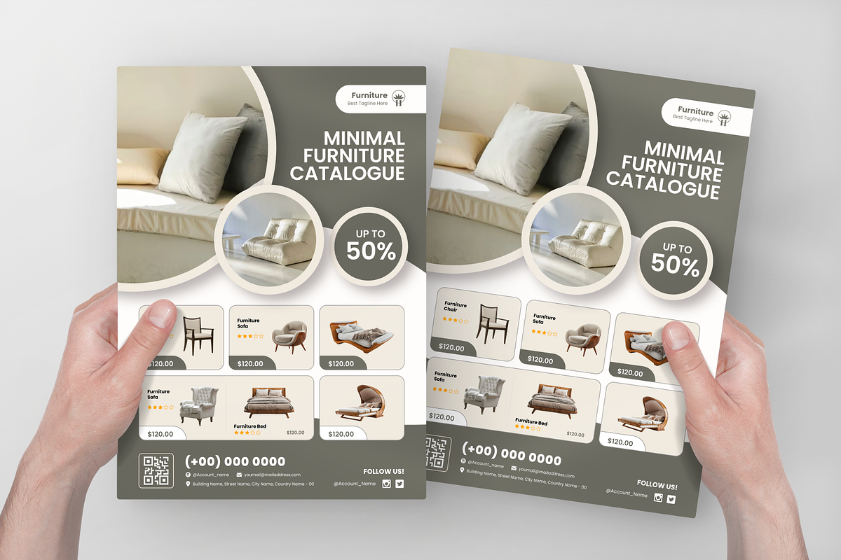 Minimal Furniture Catalogue Flyer, a Flyer Template by Annora Studio (Photo 5 of 6)