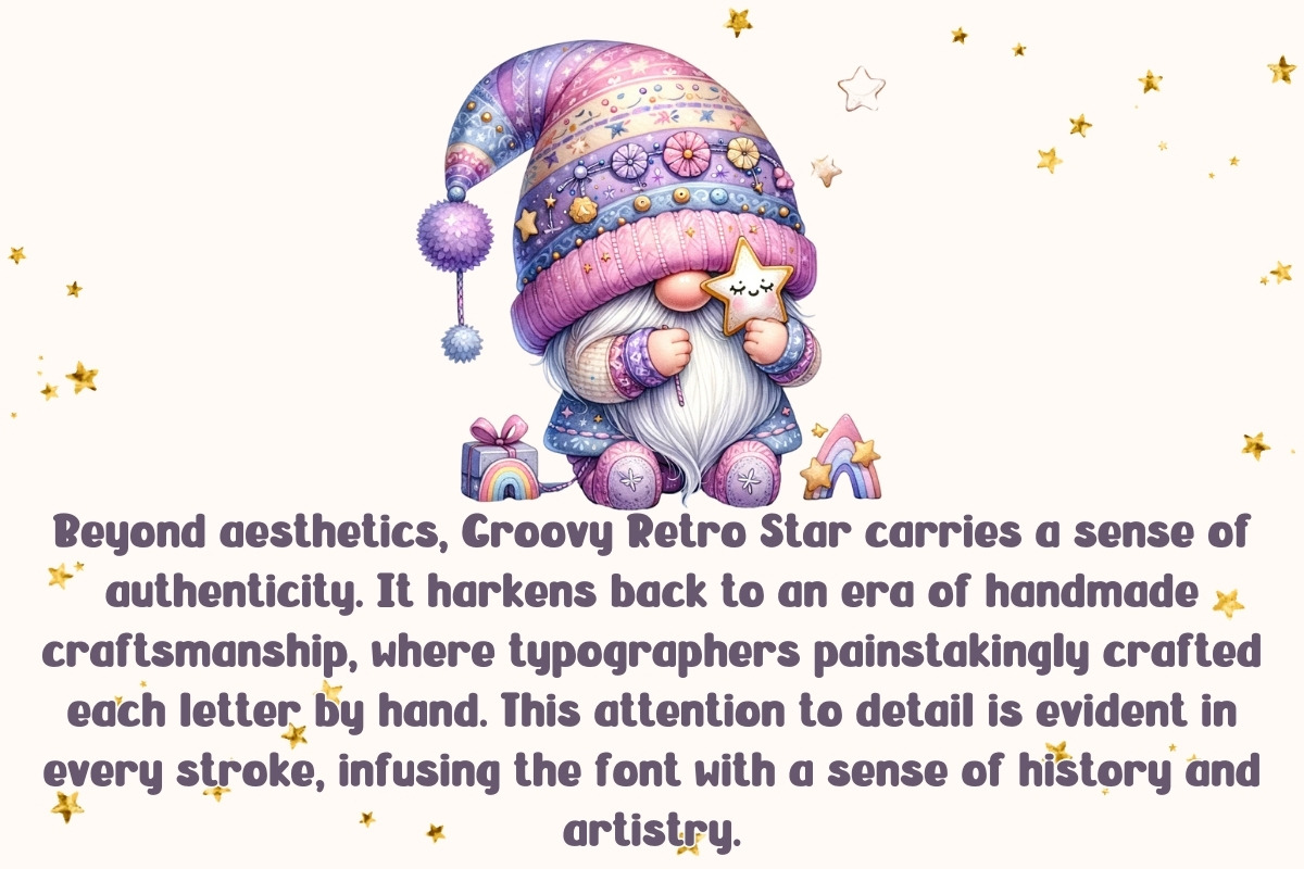 Groovy Retro Star - Handwritting, a Handwritten Font by Charmingbear59.design (Photo 4 of 5)