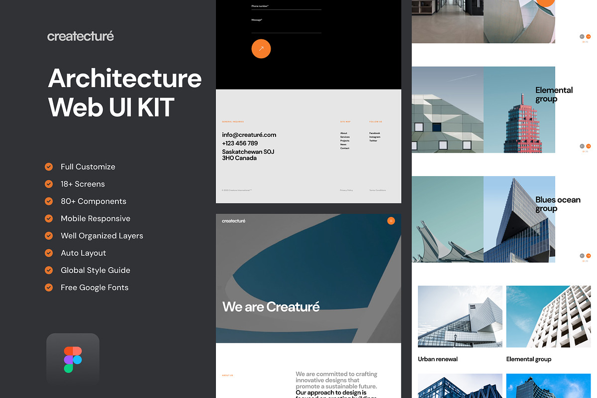 Minimalist Architecture Website, an UI Kit Template by zroch design (Photo 1 of 7)