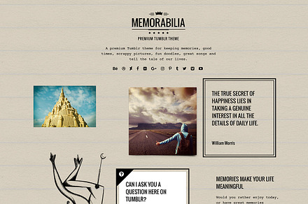 Memorabilia Tumblr Theme