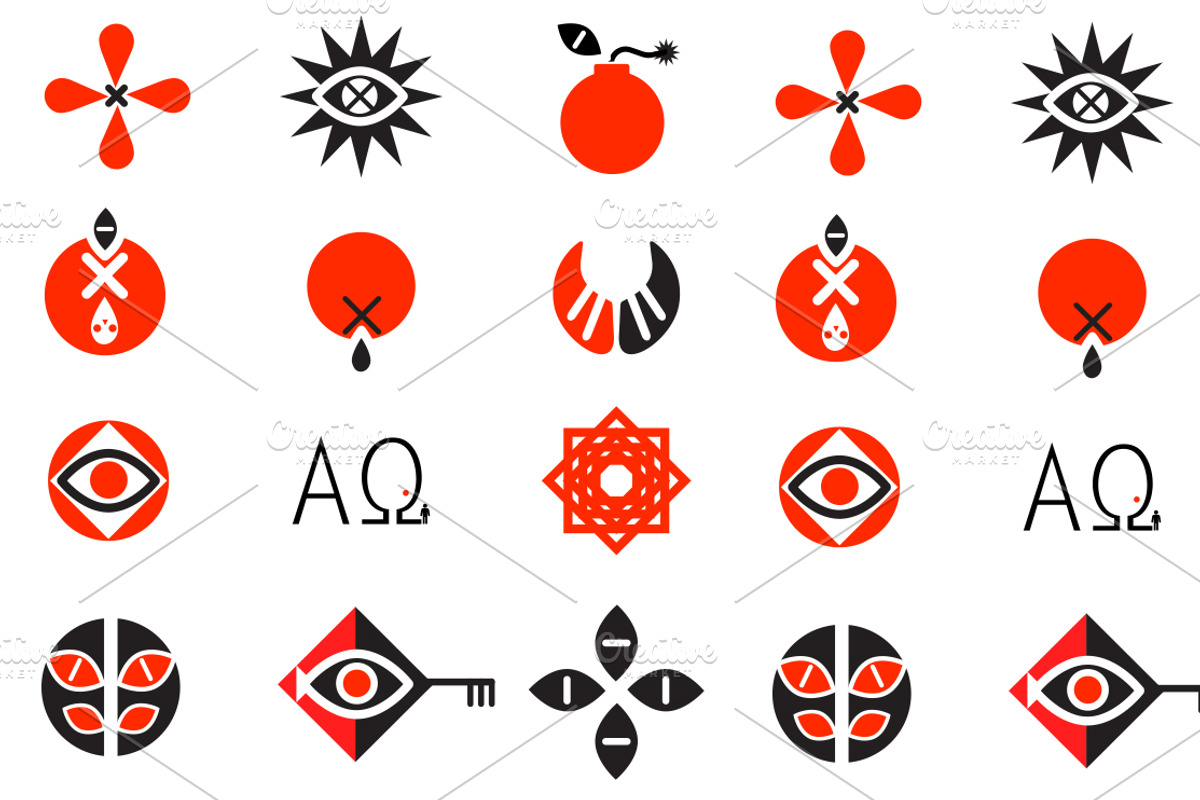 Set of mysterious icons, an Icon by HIPSTER-MONSTER SHOP