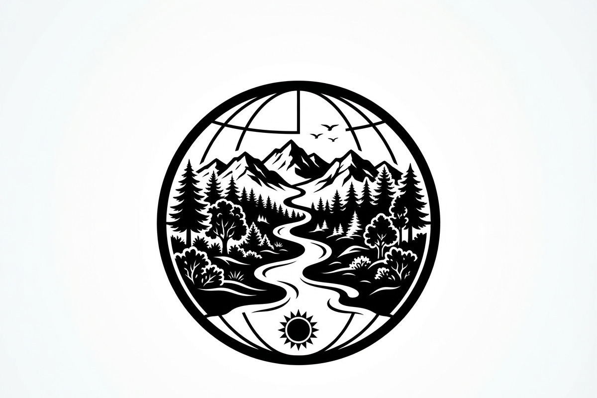 60 Eco Globe Landscape Silhouette, a Technology Illustration by Amazin_art (Photo 14 of 25)