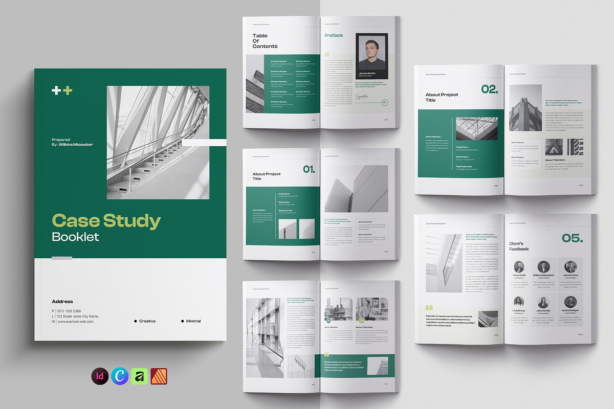 Case Study Template, Canva Brochure, a Brochure Template by NorthPeak (Photo 1 of 8)