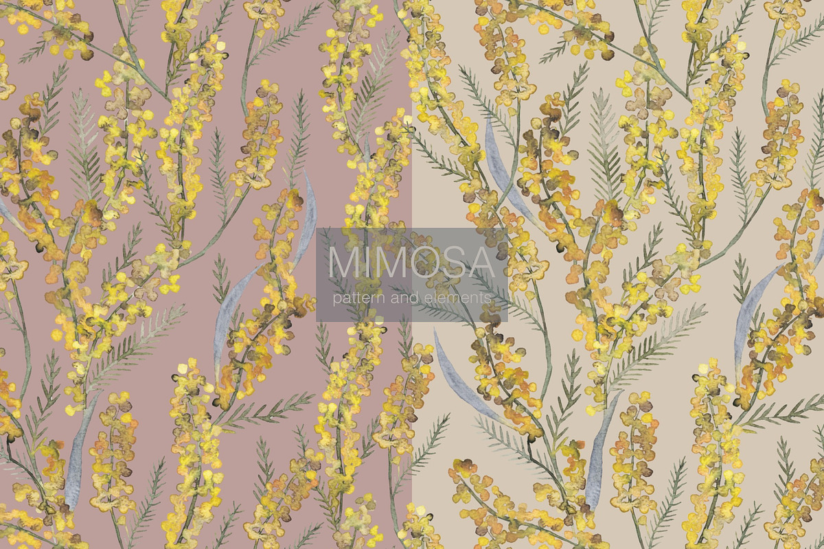 Pattern MIMOSA, a Decorative Illustration by PASHKOVA (Photo 18 of 18)