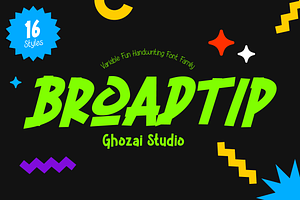 Broadtip - variable font