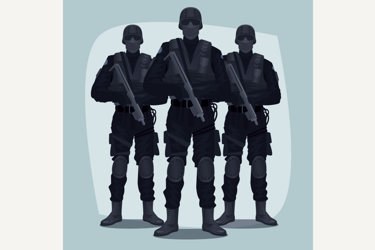 People of Specialized Tactical Team, a Person Illustration by Alex and Aris