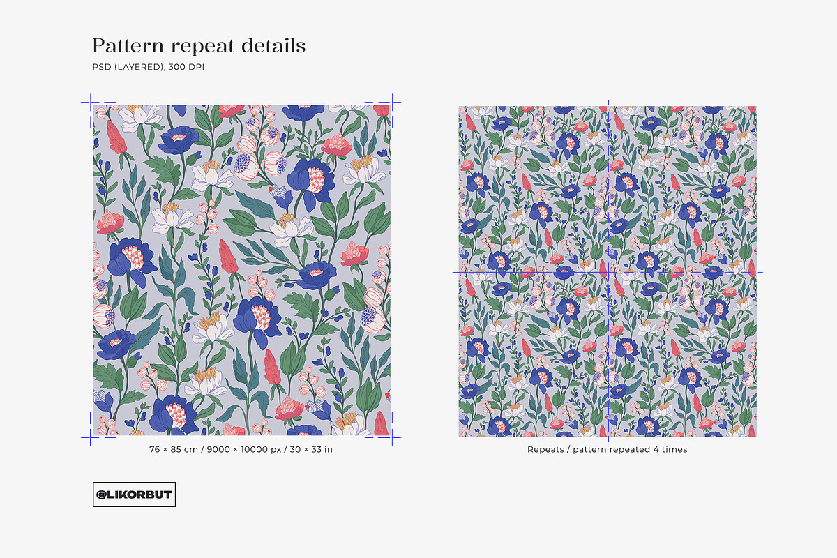 Modern Botanical Pattern and Plants, a Pattern Graphic by likorbut (Photo 6 of 15)
