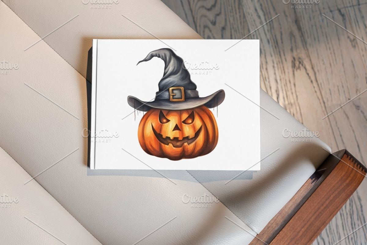 Jack O Lantern Watercolor Clipart, a Seasonal Illustration by Gloria Designed It (Photo 6 of 7)