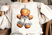Gingerbread Christmas Clipart Bundle, a Seasonal Illustration by fashionaddict (Thumbnail 5 of 7)