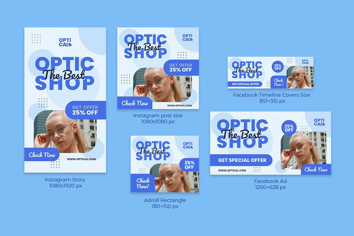 Optical Glasses Google Ads Banner, a Marketing Template by kerismaker (Photo 2 of 4)
