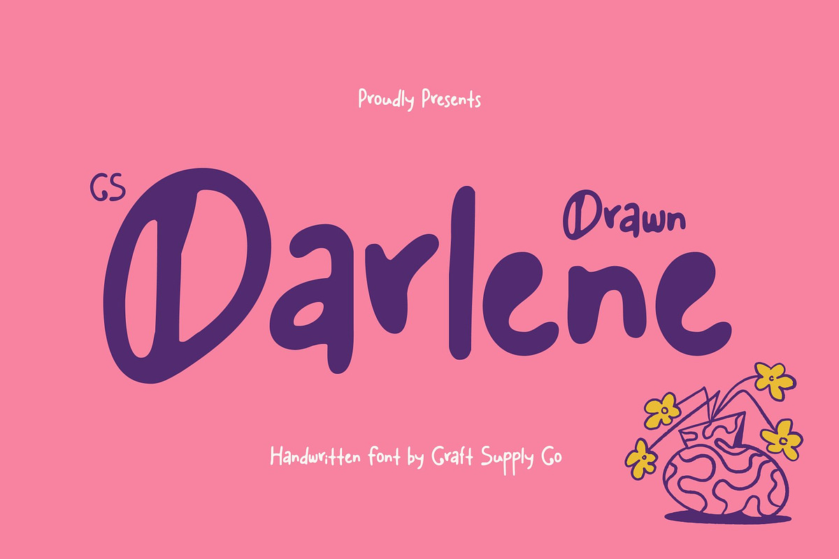 CS Darlene Drawn, a Handwritten Font by Craft Supply Co. (Photo 1 of 8)