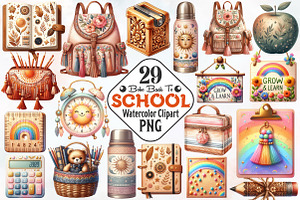 Boho Back To School Sublimation PNG, an Illustration by RobertsArt