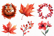 Watercolor Crimson Canopy Clipart, an Illustration by Craft Nest (Thumbnail 2 of 6)