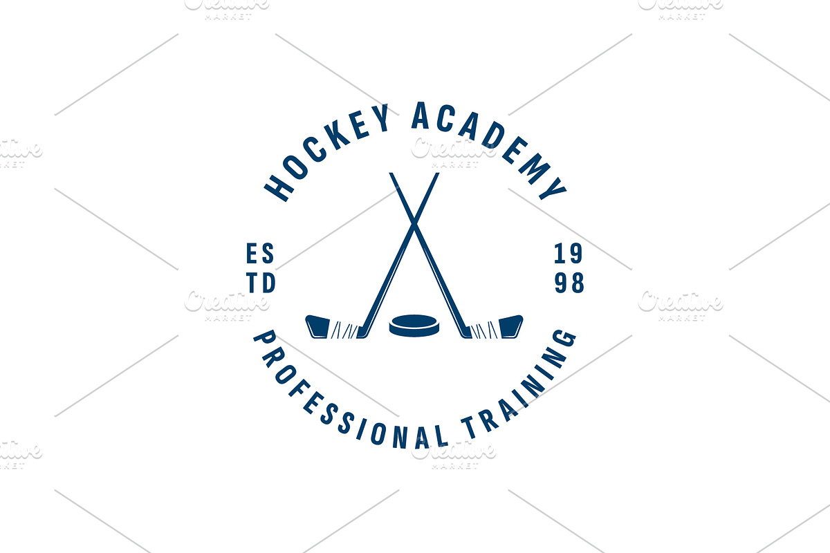 Hockey logo vector icon illustration, a Branding & Logo Template by Dyn Studio