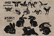 Japan traditional elements Procreate, a Brush Add-On by TheWhiteCatLab (Thumbnail 6 of 20)