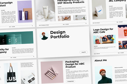 Portfolio PowerPoint Template, a Presentation Template by Design18th