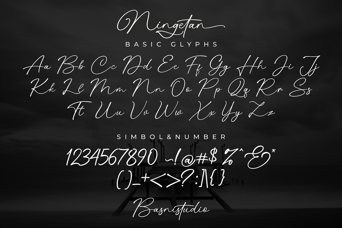 Ningetan Handwritten Font, a Handwritten Font by Basnistudio (Photo 10 of 14)