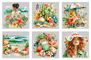 Whimsical Boho Beach Clipart, an Illustration by Black Bird Studio (Thumbnail 3 of 5)