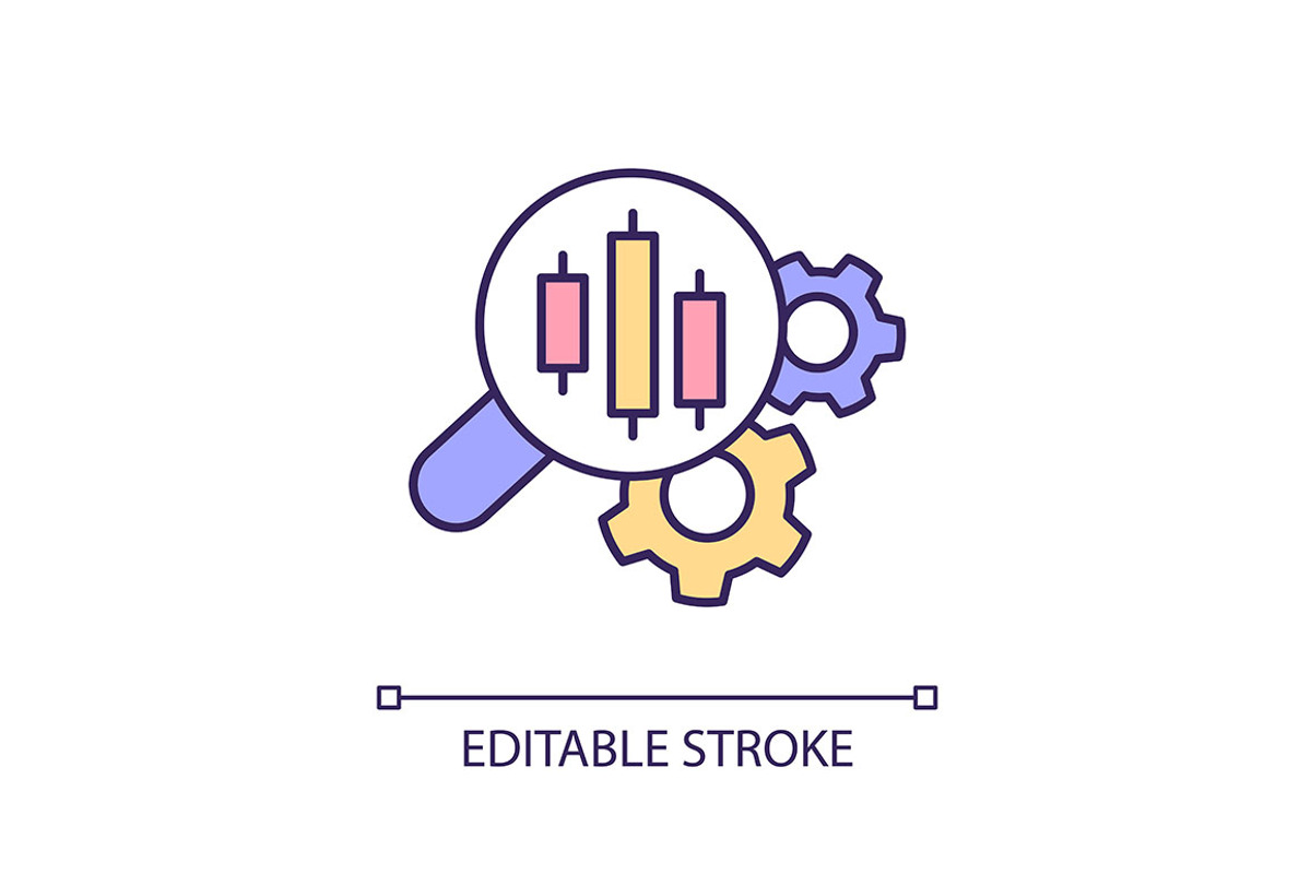Studying setups of stock market, an Icon by IMG Visuals