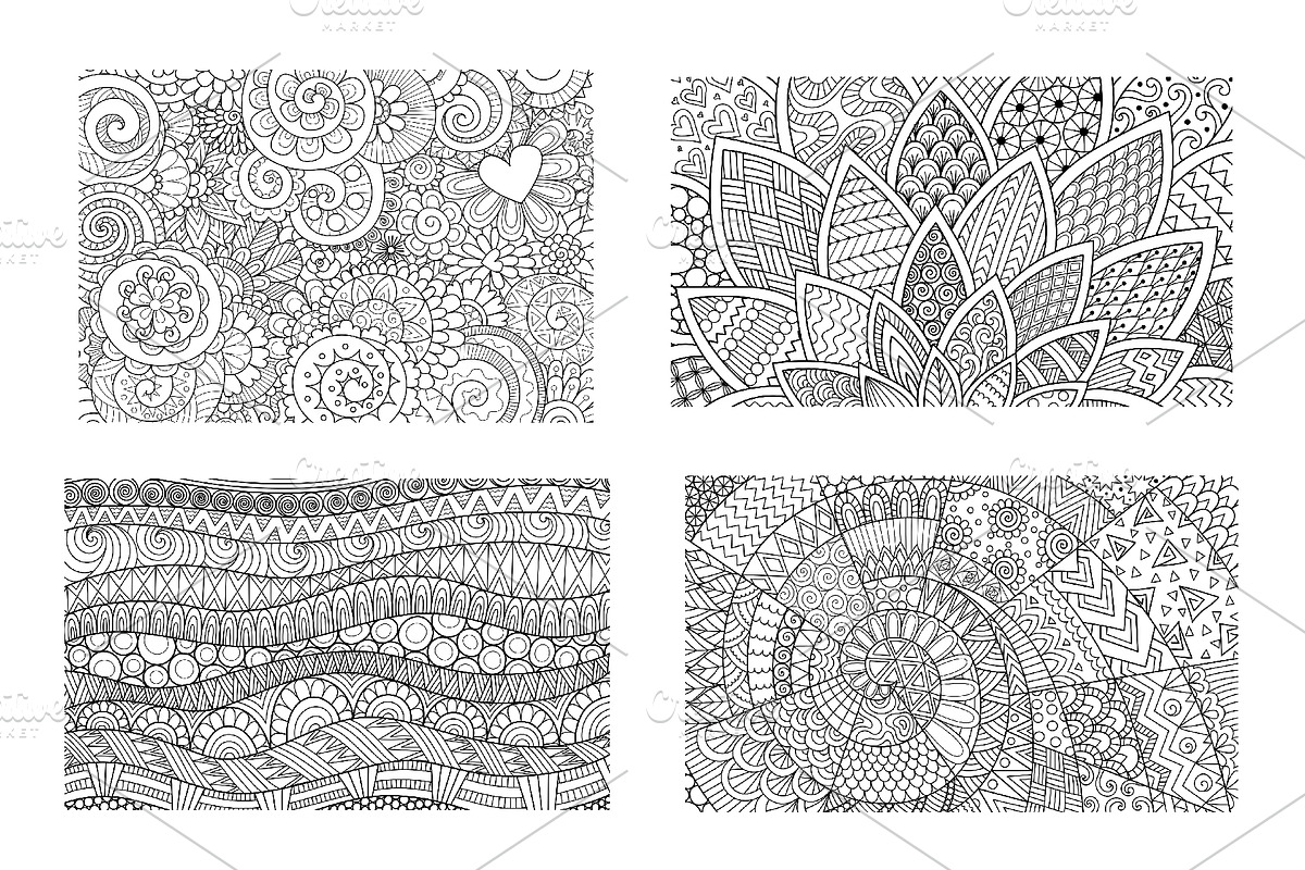 20 Abstract line art backgrounds, a Decorative Illustration by Somjai King (Photo 6 of 6)