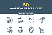 Wayfind and airport icon set, an Icon by Mir store (Thumbnail 1 of 2)