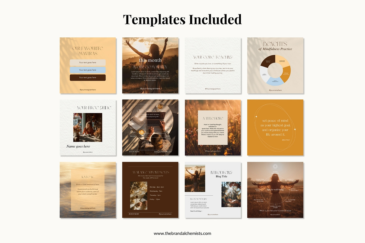 Golden Hour Instagram Templates, a Social Media Template by The Brand Alchemists (Photo 5 of 13)