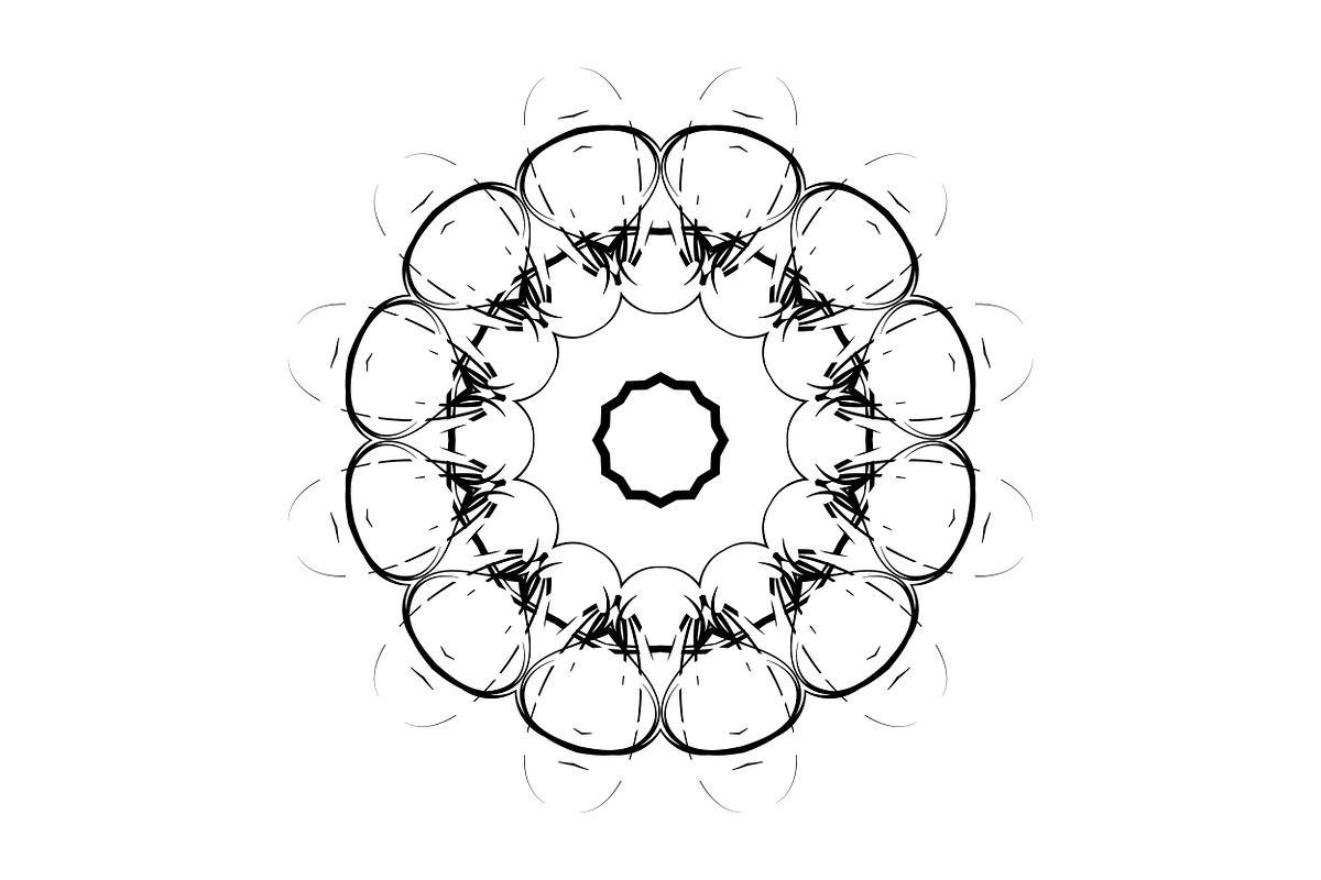 Ornamental Black White Mandala Pack, a Decorative Illustration by NJ Himel (Photo 55 of 103)