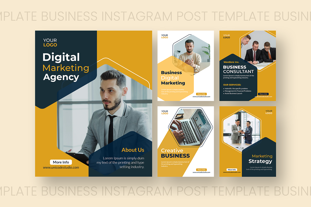 Business - Instagram Post Template, a Social Media Template by UnicodeID (Photo 2 of 5)