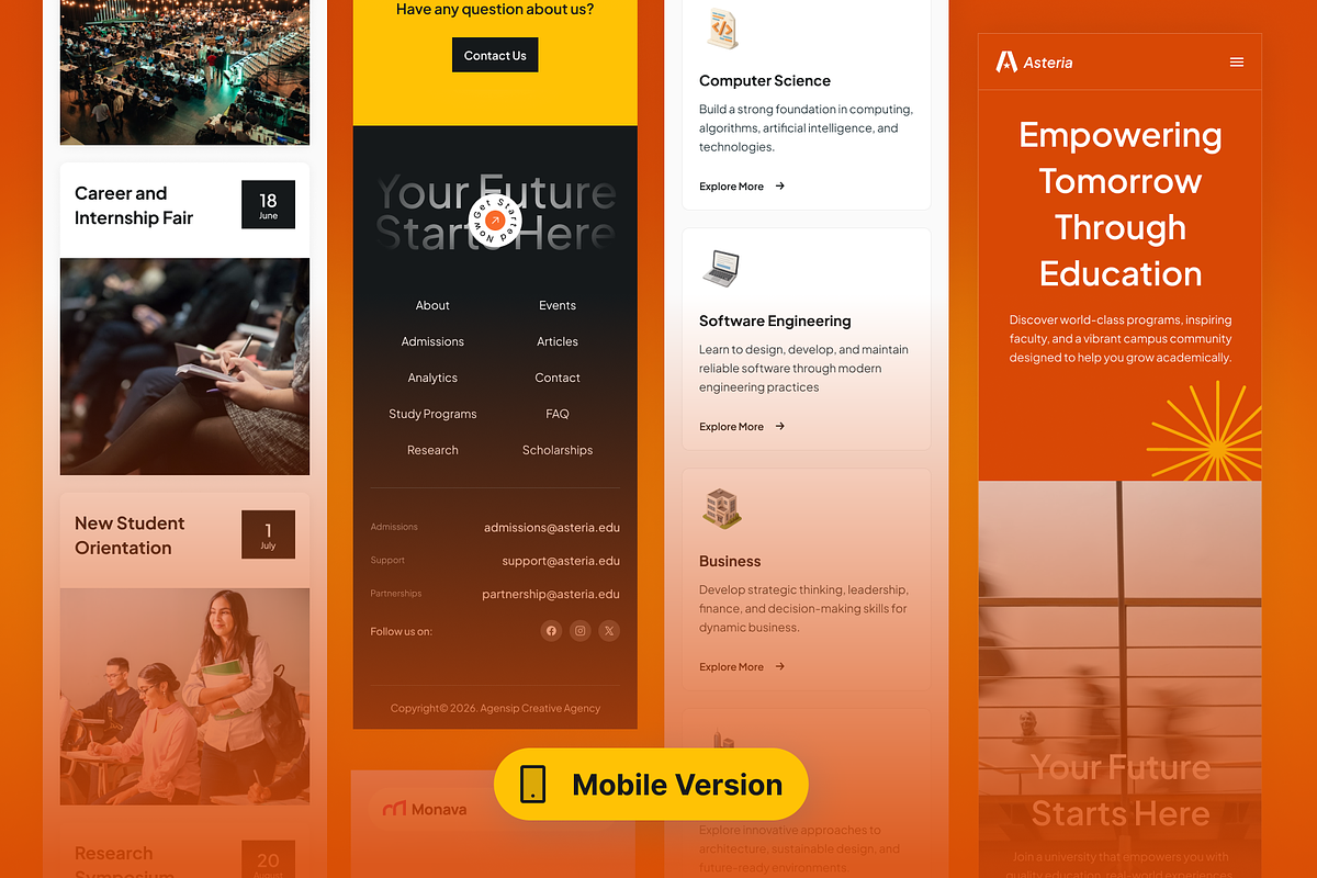Asteria - Multipurpose Education Web, a Landing Page Template by Agensip Design Agency (Photo 8 of 10)
