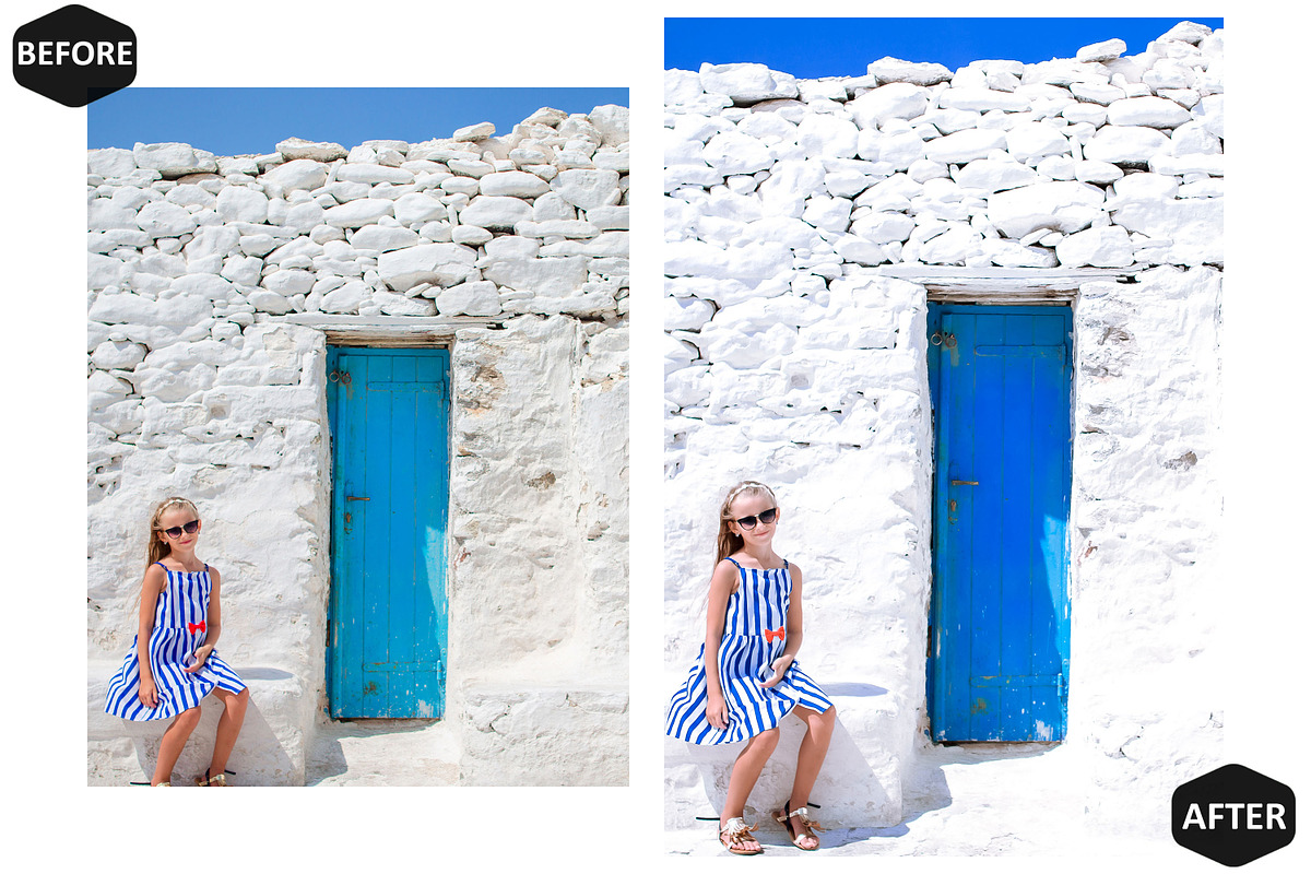 12 Real Santorini Lightroom Presets, a Preset Add-On by Hue Palettte Studio (Photo 8 of 10)