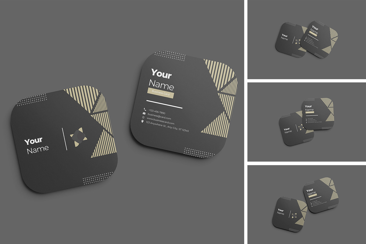 Square Business Card Mockup, an Advertising Mockup by YurnalisPerix (Photo 1 of 4)