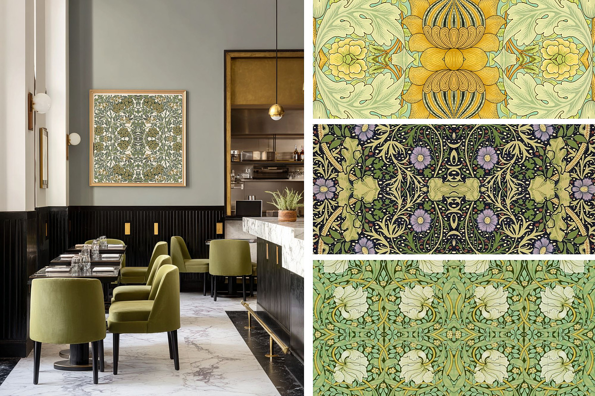 William Morris Seamless Patter 13, a Pattern Graphic by ARTOZEN DIGITAL (Photo 12 of 19)