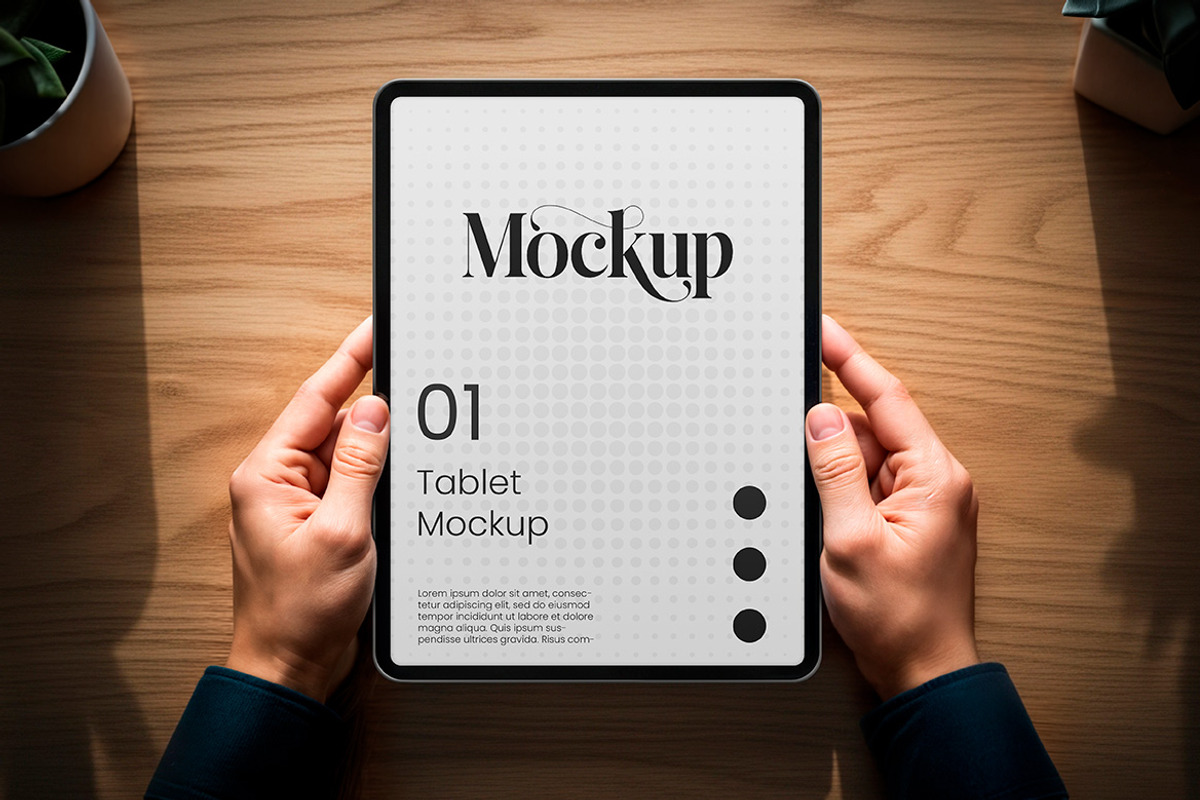 Top View Tablet Mockup PSD, an iPad Mockup by Bruno's Shop | Creative ...
