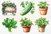 Green Garden Clipart, an Illustration by Dream Creation (Thumbnail 2 of 6)