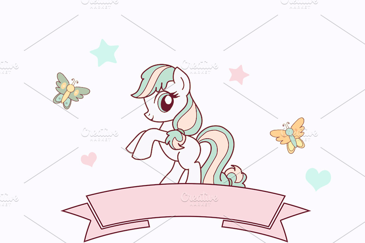 My Little Pony Clipart Unicorn PNG, an Animal Illustration by Bamboobear Books Shop (Photo 2 of 3)