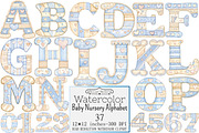 Baby Nursery Alphabet Clipart, a Seasonal Illustration by Design Market (Thumbnail 1 of 5)